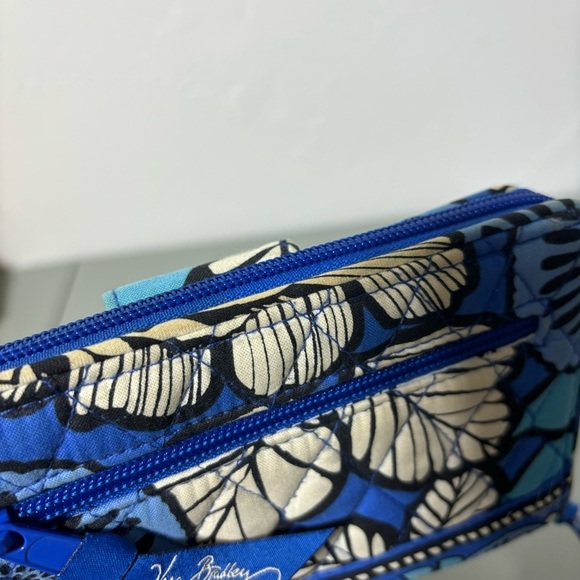 Vera Bradley Blue Bayou Clutch Turn Lock Wallet Zipper Blue - Picture 5 of 10